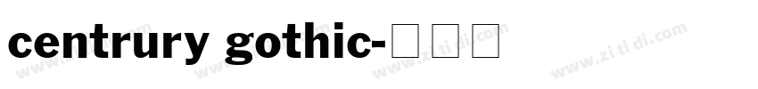 centrury gothic字体转换